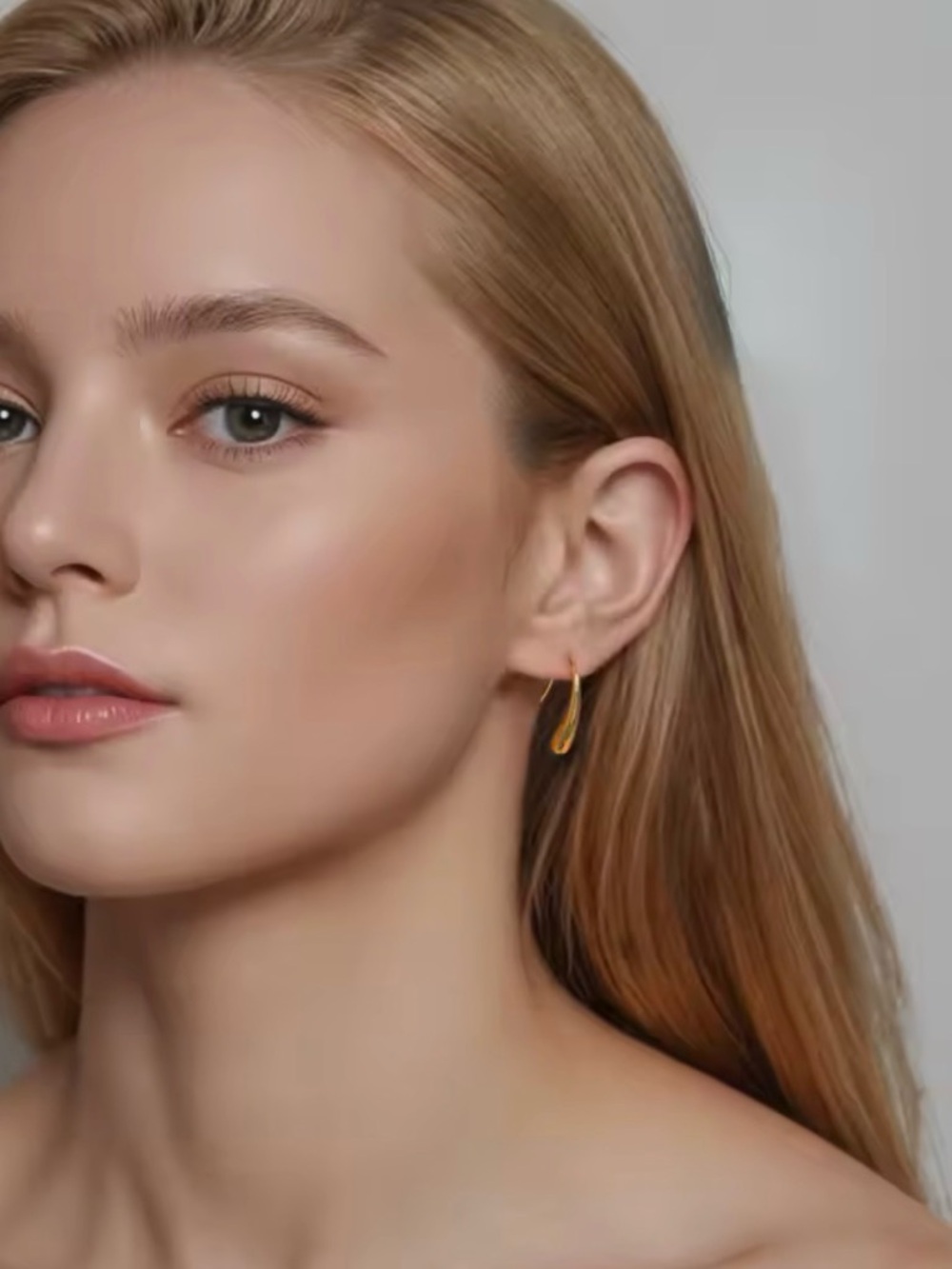 NEW Drip Drop Earrings 18k Gold Plate Liquid Molten Metal AP20